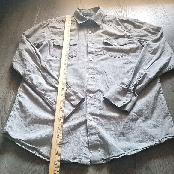 American Rag Shirt Men's M Denim Cowboy Cut Button Pockets Long Sleeve Cotton - Picture 7 of 7